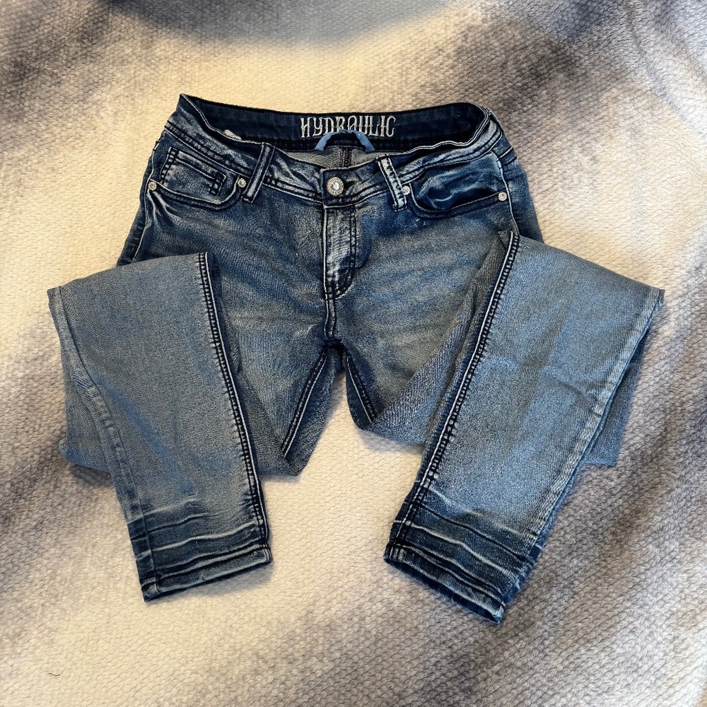 Hydraulic Jeans Lola  Womens 9/10 Skinny Long Light Wash Pockets